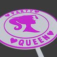 Party-queen-diploma-UNIVERSAL2.jpg Cake Topper SET - Party Queen for graduation - 2 color and 3 color print