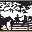CABALLO-5.png HORSES AND COWBOYS LANDSCAPE DECORATION WALL ART - 3D PRINTING AND LASER CUTTING
