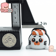 Yum3D-Sushi Seal for Food Lovers Articulated Keychain_03.png Yum3D Sushi Seal для любителей еды Шарнирный брелок - симпатичный брелок для рюкзака