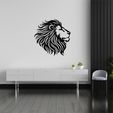 mockup6.jpg 013 Lion Head Wall Decor Art 3D Print Laser Cut Files