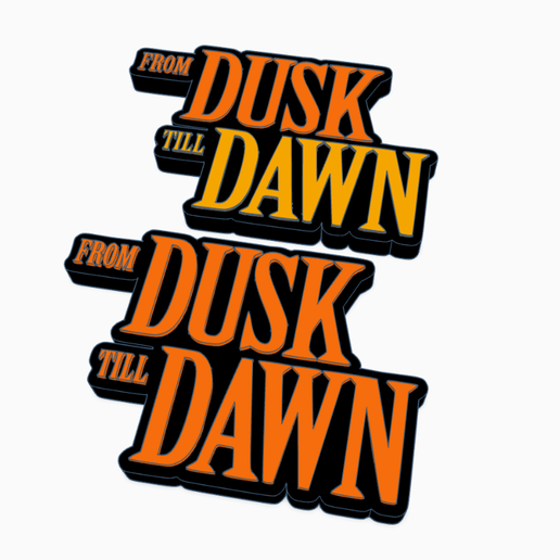 👾 2x FROM DUSK TILL DAWN V2 Logo Display by MANIACMANCAVE3D・ STL