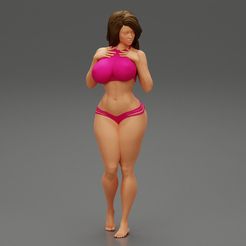 Girl-00.jpg Archivo 3D Traje de baño de chica sexy Moda de playa Bikini Modelo de impresión 3D・Modelo de impresora 3D para descargar