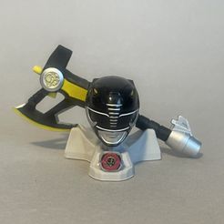 IMG_3293.jpeg Black Ranger Helmet/Weapon/Morpher Display Base for Lightning Collection Remastered