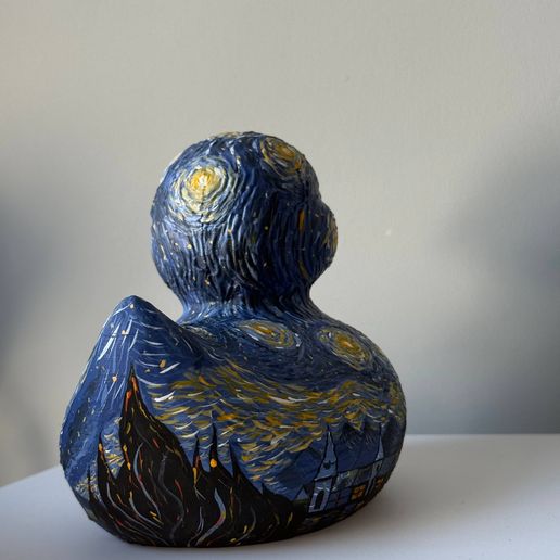 Van Gogh Duck – Funny Artist Duck Figurine
