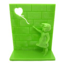 nina.jpg STL file Banksy - Girl with Balloon・3D print design to download