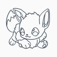 eeveesubir2.jpg Eevee Pokemon Anime Chibi Cookie Cutter