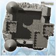 7.jpg Large damaged castle with double towers and keep with flag (18) - Medieval Gothic Feudal Old Archaic Saga 28mm 15mm