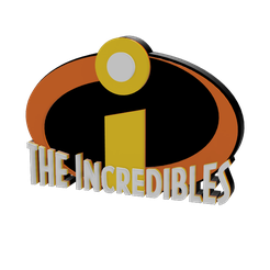 66.png STL file 3D MULTICOLOR LOGO/SIGN - The Incredibles・Model to download and 3D print, Wabushi