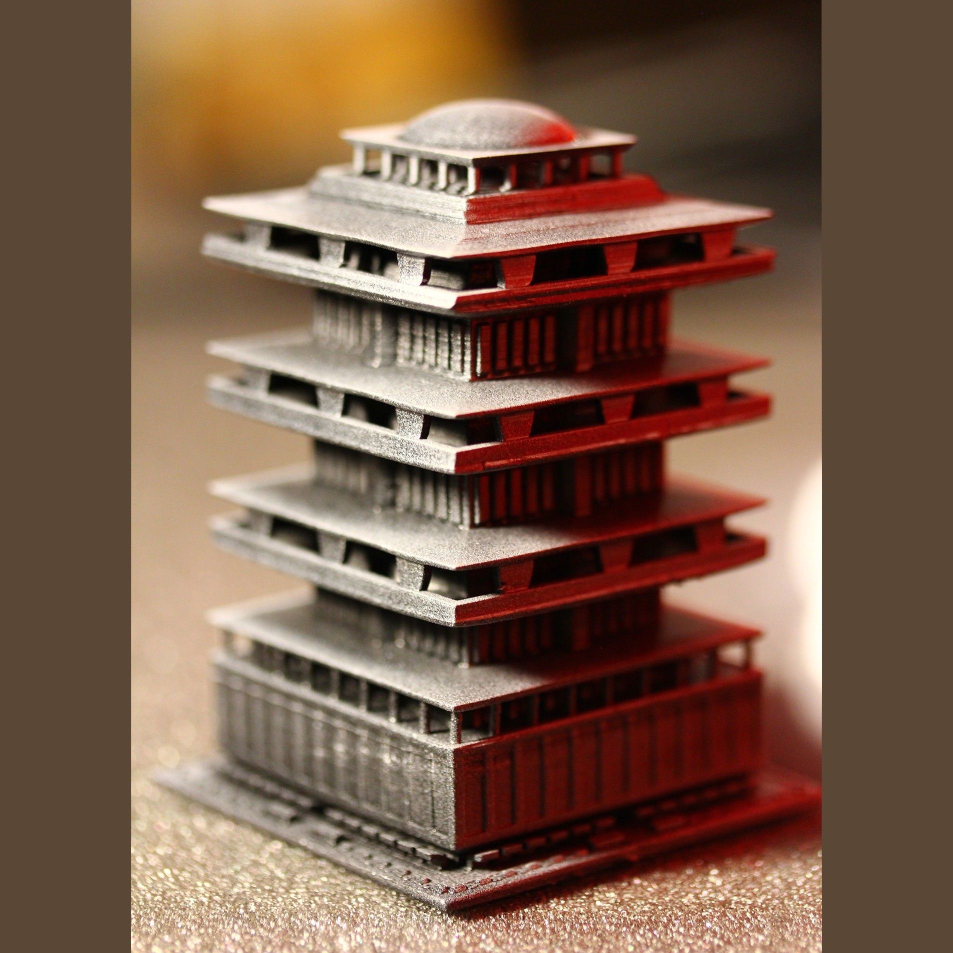 Downtown-highrise-4.JPG 3D-Datei Downtown highrise - Building - For board games like Monsterpocalypse・Design für 3D-Drucker zum herunterladen, Rayjunx
