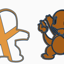 Charmander.png STL file Charmander Cookie Cutter (2 parts) / Cortante de galleta de Charmander(2 Parts)・3D print model to download
