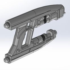 star-lord-gun-blaster-printable-3d-model-stl-ige.jpg Файл STL Звездный Лорд Пистолет Бластер Печатная 3D модель 1 часть・Дизайн 3D-печати для загрузки3D, frconexion