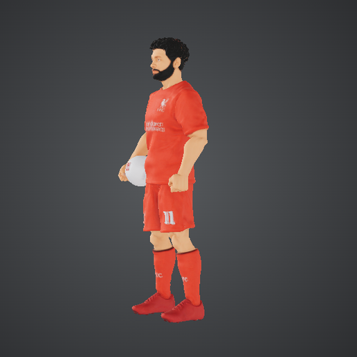 M salah 3D Printable Figure | STL + OBJ + Blender + Textures