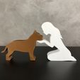 WhatsApp-Image-2023-01-16-at-20.39.56.jpeg Girl and her Pit bull (straight hair) for 3D printer or laser cut