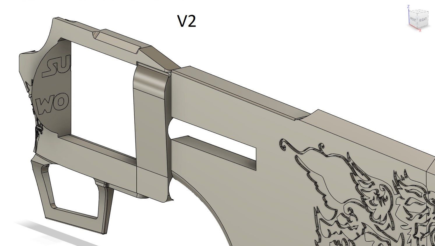V2-CONJUNTO-NO-REFUERZO.jpg Archivo STL Hoja de pistola con tambor giratorio・Modelo para descargar e imprimir en 3D, SusoStar28