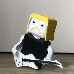 image1.jpg Free STL file Figurine James Hetfield Metallica, Guitarist・3D print design to download