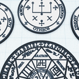 Archangels-Seals-all-1.png Solomon's Seals of Archangels, Grimoire Book of Spells, angel invocation, Archangels Sigils medallion, Archangel Michael, Archangel Gabriel, Metatron