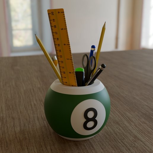 BILLIARD POOL BALL PEN HOLDER Easy Print