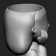 Imagen4.png Decoration Planter Pot Cute Girl 6 stl for 3D printing