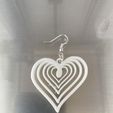 IMG_3814.jpg Free STL file Hearts earring・3D printer model to download