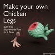 Thumbail-Bundle.png Chicken Legs - 8 Pairs + DIY Tool - for kitbashing Babayaga Style walking Things