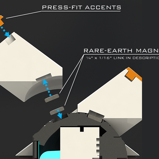 Slide2.PNG Ghost Fully Detailed Model, LED Illuminated, Fully printable without supports!