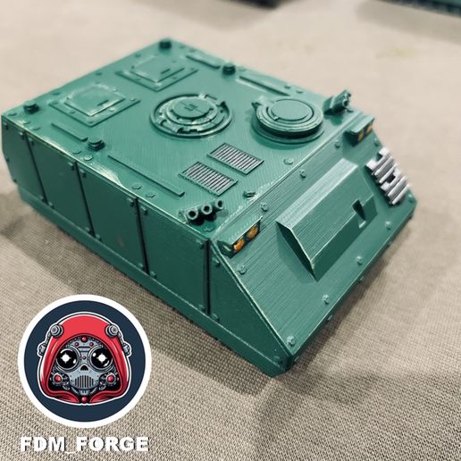 Up-armored GRIM113-B Grimdark Spacenam M113 APC inspired proxy [FDM FRIENDLY, SUPPORTLESS]