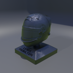 Lewis-Hamilton-1.png STL file Lewis Hamilton Formula 1 racing helmet with stand・Model to download and 3D print