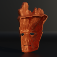 .7.png Groot Cosplay Face Mask 3D print model