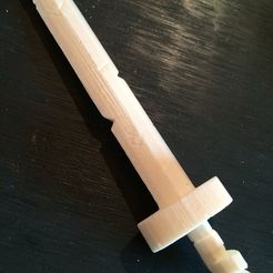 IMG_0735_display_large.jpg Free STL file Fin's golden sword of battle from Adventure Time・Design to download and 3D print