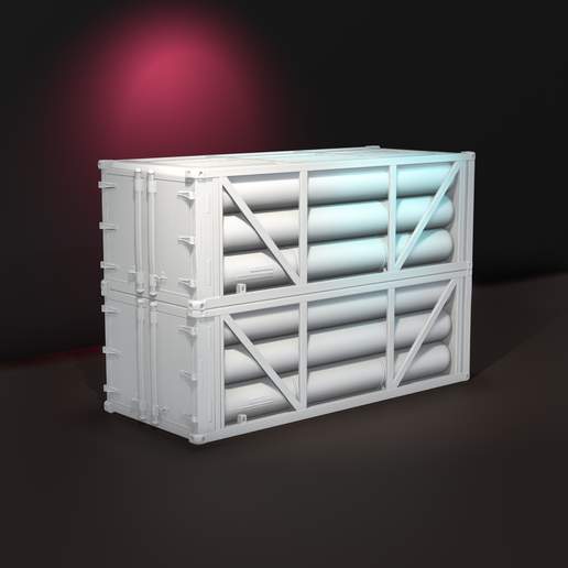 Industrial Sector Horizontal Gas Tank fuel – Modular Storage Tank for Terrain & Dioramas