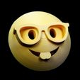 Nerdy.jpg Free STL file 3D Emoji Face Icons・3D printable object to download