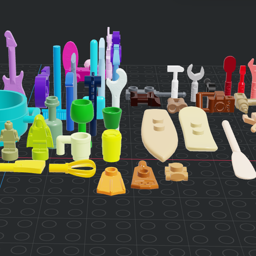 3d Printed Lego Minifigure Accessories L-e-g-o Bricks