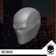 9.png Tête de masque rouge pour figurines de 6 pouces