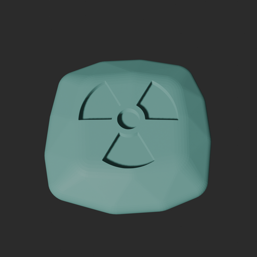 Radioactive Stone - 3D Printable Game Token