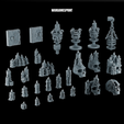 V1-1.png Candles, skull and book for kitbash 28 mm 32 mm
