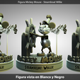 Figura blanco y negro.png Fanart Mickey figure - Steamboat Willie 3D