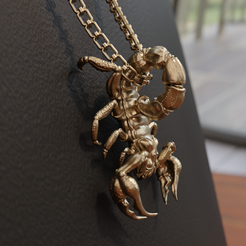 15.png STL-Datei Skorpion-Schmuck STL・Modell für 3D-Drucker zum Herunterladen