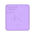 base.stl Didactic demonstration of the Pythagorean theorem