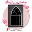 gothic-window.png Gothic Arched window decor/ Fancy window / home decor / craft decor / doll house window