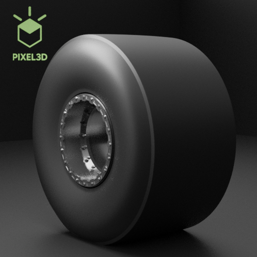 Pneu-gigante.png STL file Drag Wheel Pack 14m-R1・3D printer design to download, Pixel3D
