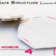 FRONT GATE STRUCTURE [LANoING PLATFORM] Scifi Structures for Gaming Vol 4 - bundle
