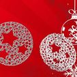 Adorno Estrellax3 Voronoi.jpg Voronoi Christmas Wheel Ornament - 3 Star's Style