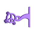 Peace_Sign_Curtain_Rod.stl Groovy Peace Sign Curtain Rod Holder