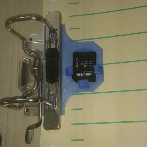 SD card holder for ring bindersFree STL File for Cults