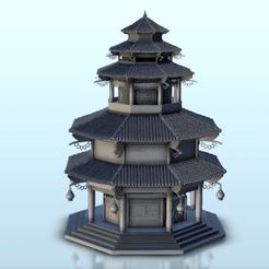 72.jpg Archivo STL Pagoda de cuatro pisos 1 - China Asia Japón Warhammer Age of Sigmar・Diseño de impresora 3D para descargar, Hartolia-Miniatures