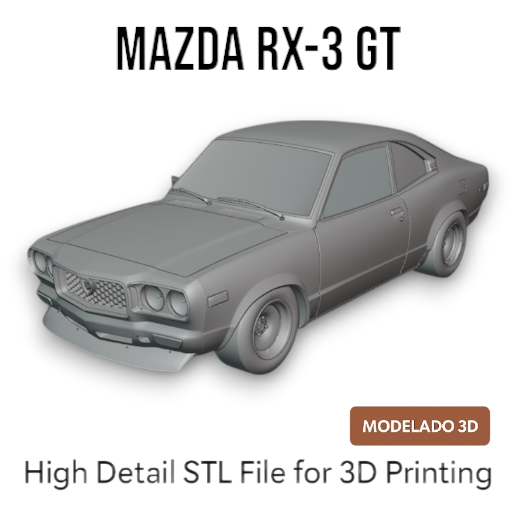 🚗 MAZDA RX-3 GT・ STL File for 3D printing・Cults
