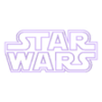 white.stl Star wars logo led lamp