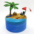 new_beach_box_pic1.jpg STL file Private Island Beach Box Paradise Decoration Container・3D print design to download