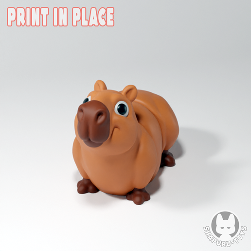 🐉 CUTE CAPYBARA, FLEXI CAPYBARA・ OBJ File for 3D printing・Cults