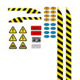 car_repair_labels_150dpi.png Playmobil car workshop repair garage